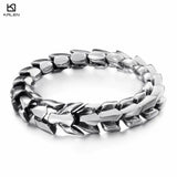 High Polished Arrow Shaped Bracelet Men 22cm Stainless Steel Bike Chain