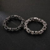 Vintage Engraving Bracelet Men Stainless Steel Cuff Punk Bangle