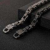 Vintage Engraving Bracelet Men Stainless Steel Cuff Punk Bangle
