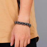 Vintage Engraving Bracelet Men Stainless Steel Cuff Punk Bangle