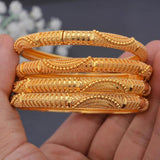 Wando 4pcs/Set 24K Dubai Wedding Bangles For Women Saudi Arab Bracelet&Bangles