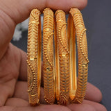 Wando 4pcs/Set 24K Dubai Wedding Bangles For Women Saudi Arab Bracelet&Bangles