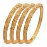 Wando 4pcs/Set 24K Dubai Wedding Bangles For Women Saudi Arab Bracelet&Bangles