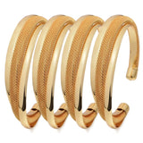 4pcs Dubai Bangles Vintage Bride Wedding Cuff Bracelet Bangles