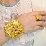 24k Bangles For Women Bridal Dubai Plated Cuff Bracelet