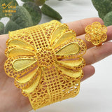 24k Bangles For Women Bridal Dubai Plated Cuff Bracelet
