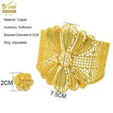 24k Bangles For Women Bridal Dubai Plated Cuff Bracelet