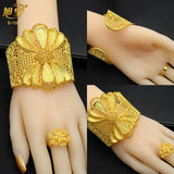 24k Bangles For Women Bridal Dubai Plated Cuff Bracelet