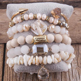Boho Beaded Bracelet 6pc Stack Set For Women Gift