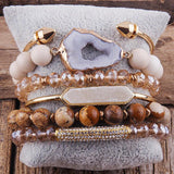 Boho Beaded Bracelet 6pc Stack Set For Women Gift