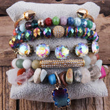 Boho Beaded Bracelet 6pc Stack Set For Women Gift