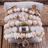 Boho Beaded Bracelet 6pc Stack Set For Women Gift