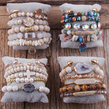 Boho Beaded Bracelet 6pc Stack Set For Women Gift