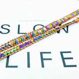 2022 Romantic Leather Wrap Bracelets with Mix Stone Heart 5 Strands