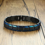 12mm Men's Stainless Steel Link Chain Bracelet Stylish Gents Wristband