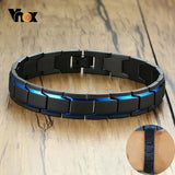 12mm Men's Stainless Steel Link Chain Bracelet Stylish Gents Wristband