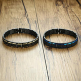 12mm Men's Stainless Steel Link Chain Bracelet Stylish Gents Wristband