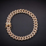 9mm Iced Cuban Link Bracelet Zircon Hip Hop Chain Bling Charms Jewelry