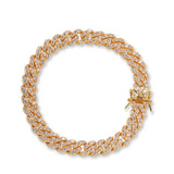 9mm Iced Cuban Link Bracelet Zircon Hip Hop Chain Bling Charms Jewelry
