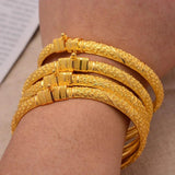 24K Bangles 4Pcs/Set Bracelet Ethiopian Bangles African Dubai Jewelry