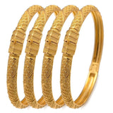 24K Bangles 4Pcs/Set Bracelet Ethiopian Bangles African Dubai Jewelry