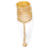 Stonefans Crystal Finger Chain Bracelet Rhinestone Arm Bangle Gift