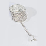 Stonefans Crystal Finger Chain Bracelet Rhinestone Arm Bangle Gift