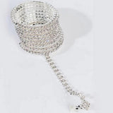 Stonefans Crystal Finger Chain Bracelet Rhinestone Arm Bangle Gift