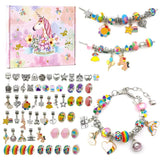 Children Charm Bracelet Making Kit Supplies Beads Crystal Jewelry