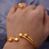 24K Bead Bangles Women Ethiopian Bracelets Wedding Jewelry