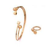 24K Bead Bangles Women Ethiopian Bracelets Wedding Jewelry