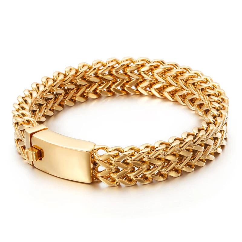 Men's Stainless Steel Link Chain Bracelet Dubai Mesh Jewelry