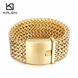 Men's Stainless Steel Link Chain Bracelet Dubai Mesh Jewelry