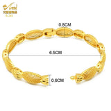 4Pcs/Set Dubai Plated Bangle Bracelet For Women African Wedding Bride Jewelry