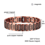 Copper Magnets Bracelet Men Healing Magnetic Cross Jesus Christ Wristband