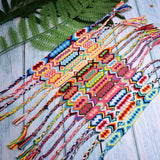 Moon Girl 15 Woven Friendship Bracelets Braided Surf Beach Boho Pulseras Femme