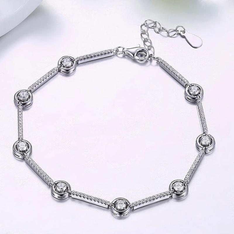 TGB07 118K Plated Bracelet for Women Big CZ Crystal Stone Accessories