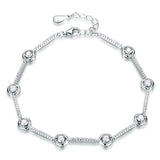 TGB07 118K Plated Bracelet for Women Big CZ Crystal Stone Accessories