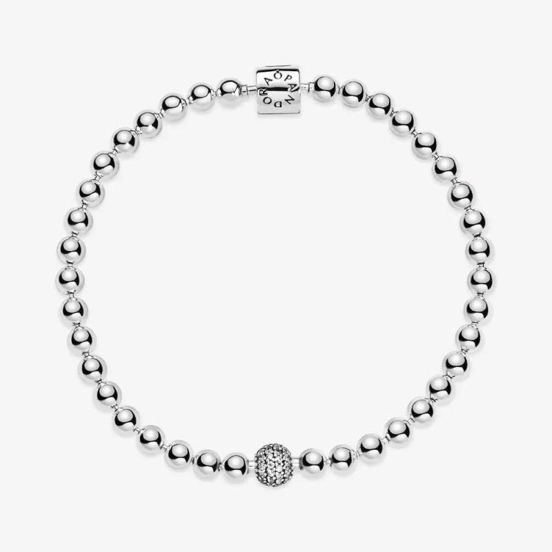 925 Silver Beads Chain Bracelet Bangle Jewelry Gift