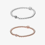 925 Silver Beads Chain Bracelet Bangle Jewelry Gift
