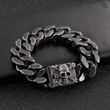 Fongten Men Gothic Skull Darkness Punk Bracelet