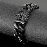 Fongten Men Gothic Skull Darkness Punk Bracelet