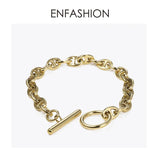 Geometric Hollow Bracelet Stainless Steel Punk Bracelets For Women