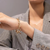 Geometric Hollow Bracelet Stainless Steel Punk Bracelets For Women