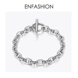 Geometric Hollow Bracelet Stainless Steel Punk Bracelets For Women