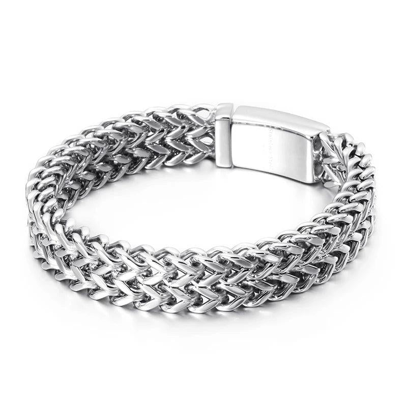 Mesh Link Chain Bracelet Men Polished Dubai Mesh Bracelets Men Jewelry