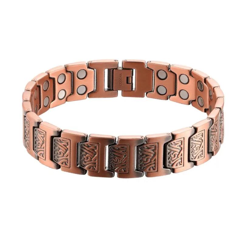 Pure Copper Bracelet with Double Magnets for Arthritis Pain Relief