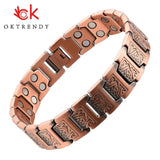 Pure Copper Bracelet with Double Magnets for Arthritis Pain Relief