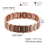 Pure Copper Bracelet with Double Magnets for Arthritis Pain Relief