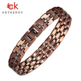 Oktrendy Pure Copper Magnetic Pain Relief Bracelet Therapy Bangle Women Men